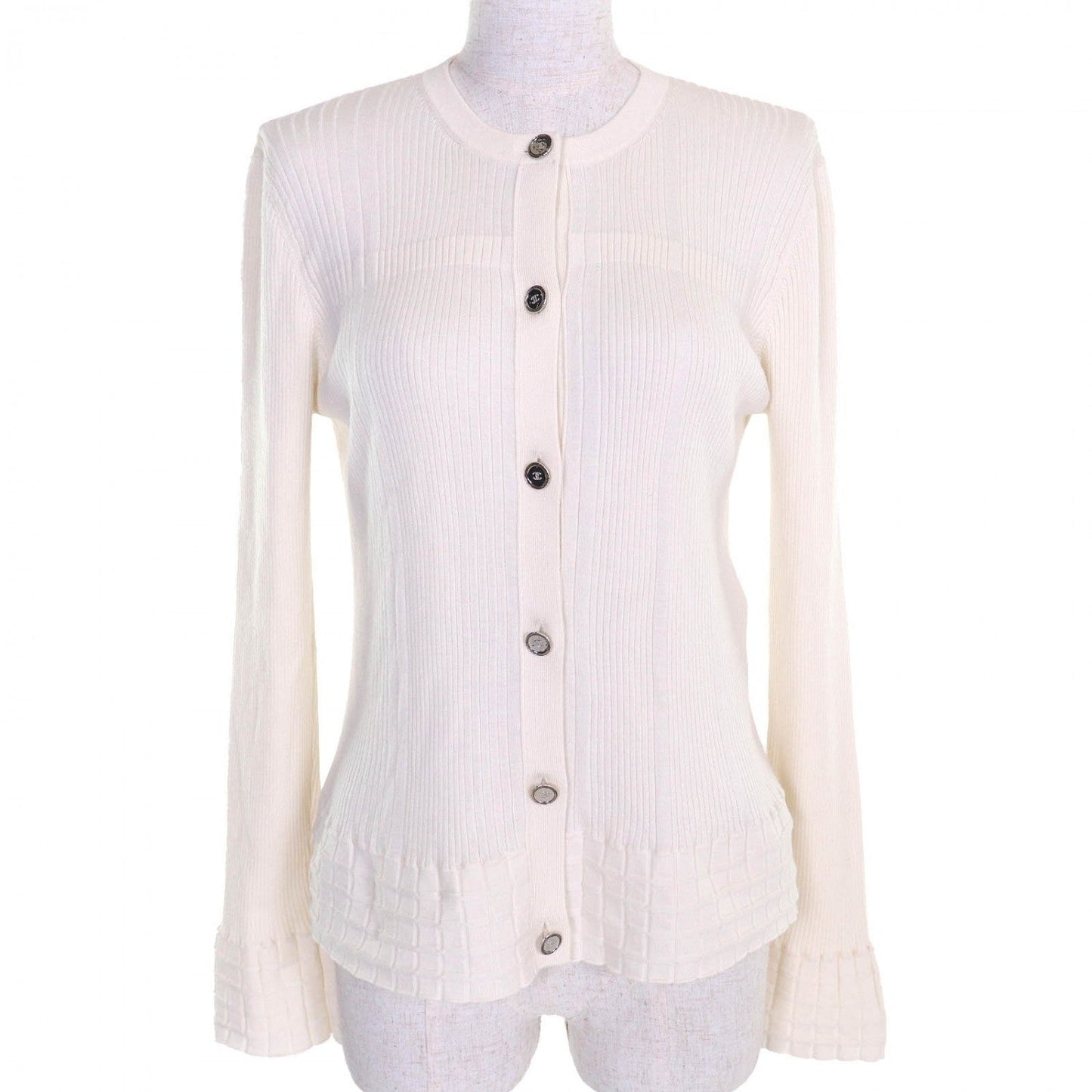 Chanel cardigan cashmere 42 White Handbag