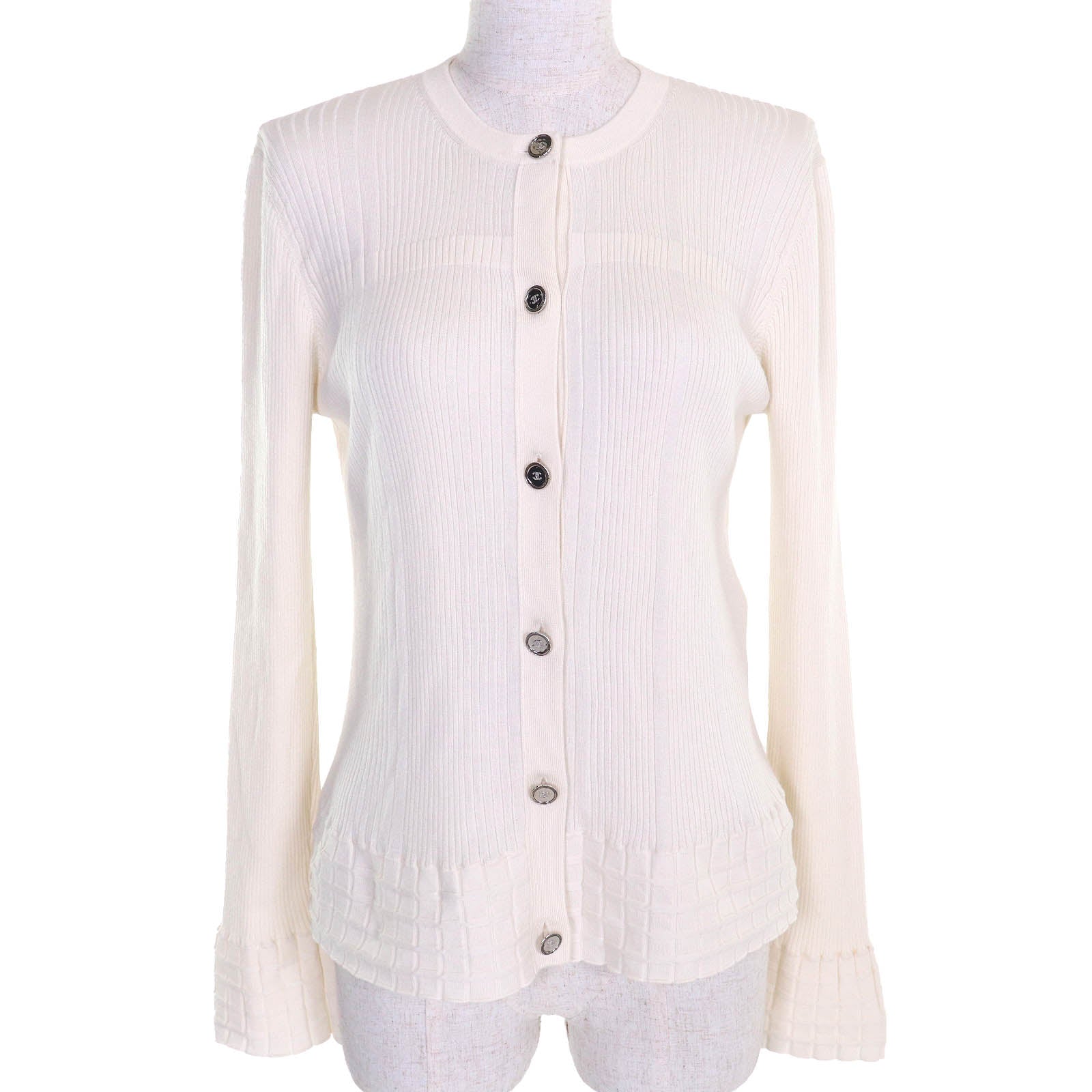 Chanel Cocomarkbutton Cashmere Cardigan Handbag