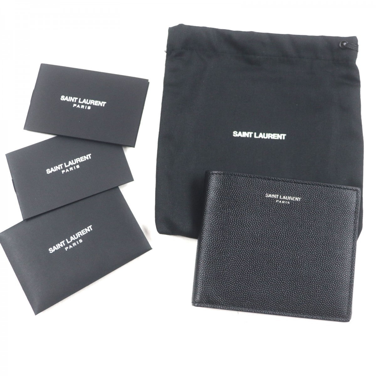 Saint Paris Bifold Wallet Travel Bag Leather Black