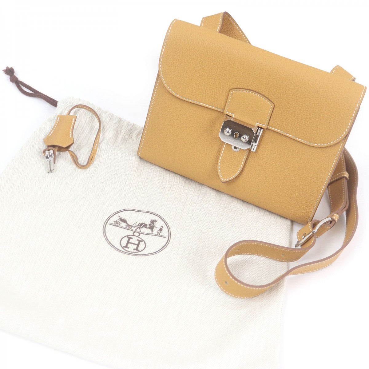 Hermes Other Bag Togo Natural Sable Sac Adepesh Travel Bag