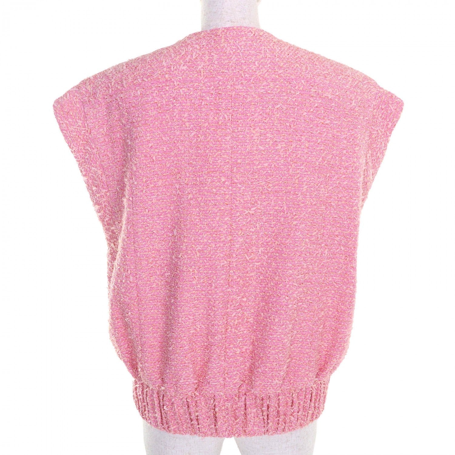 Chanel Vest 21S cotton 38 Pink Handbag