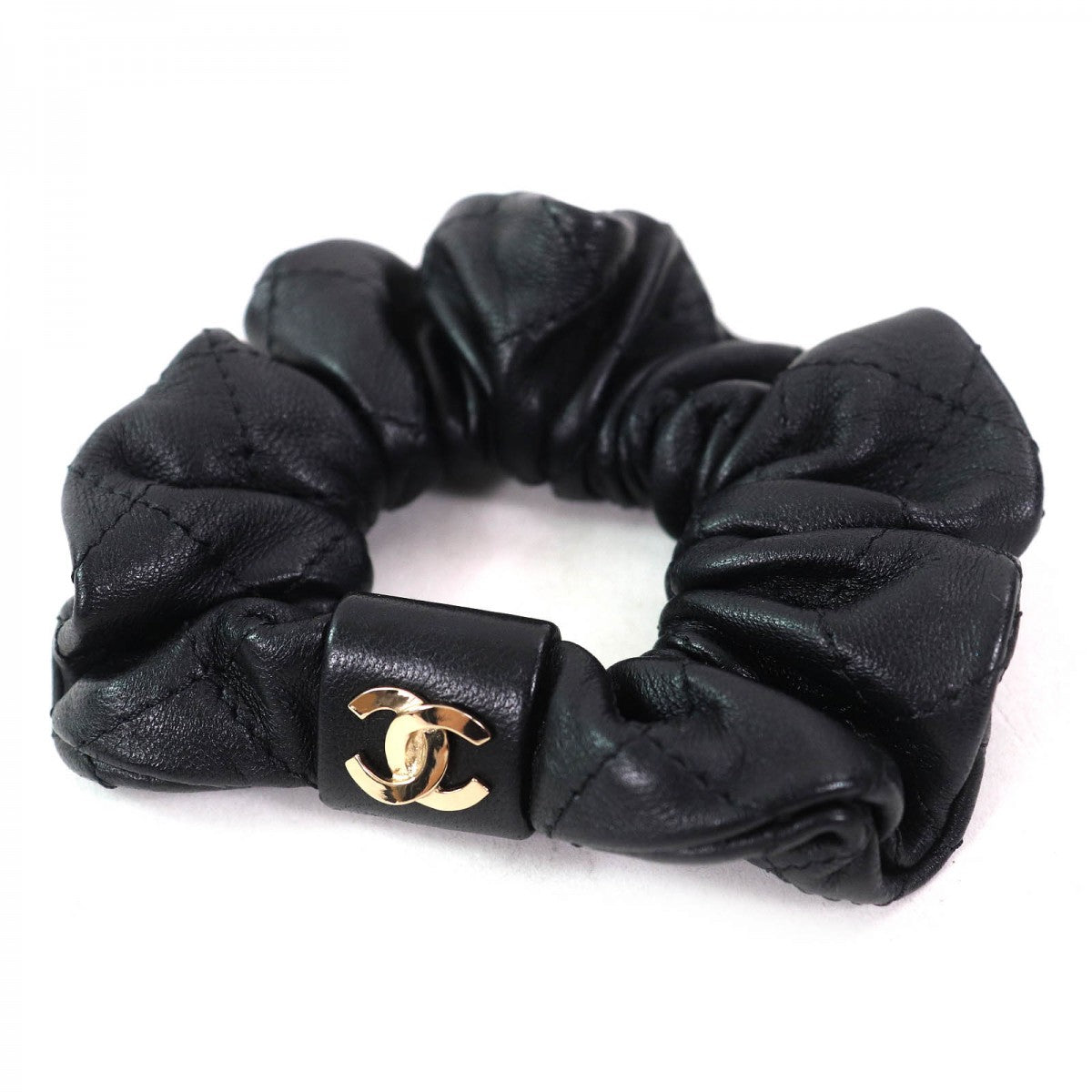 Chanel hair A21K Black Leather Handbag