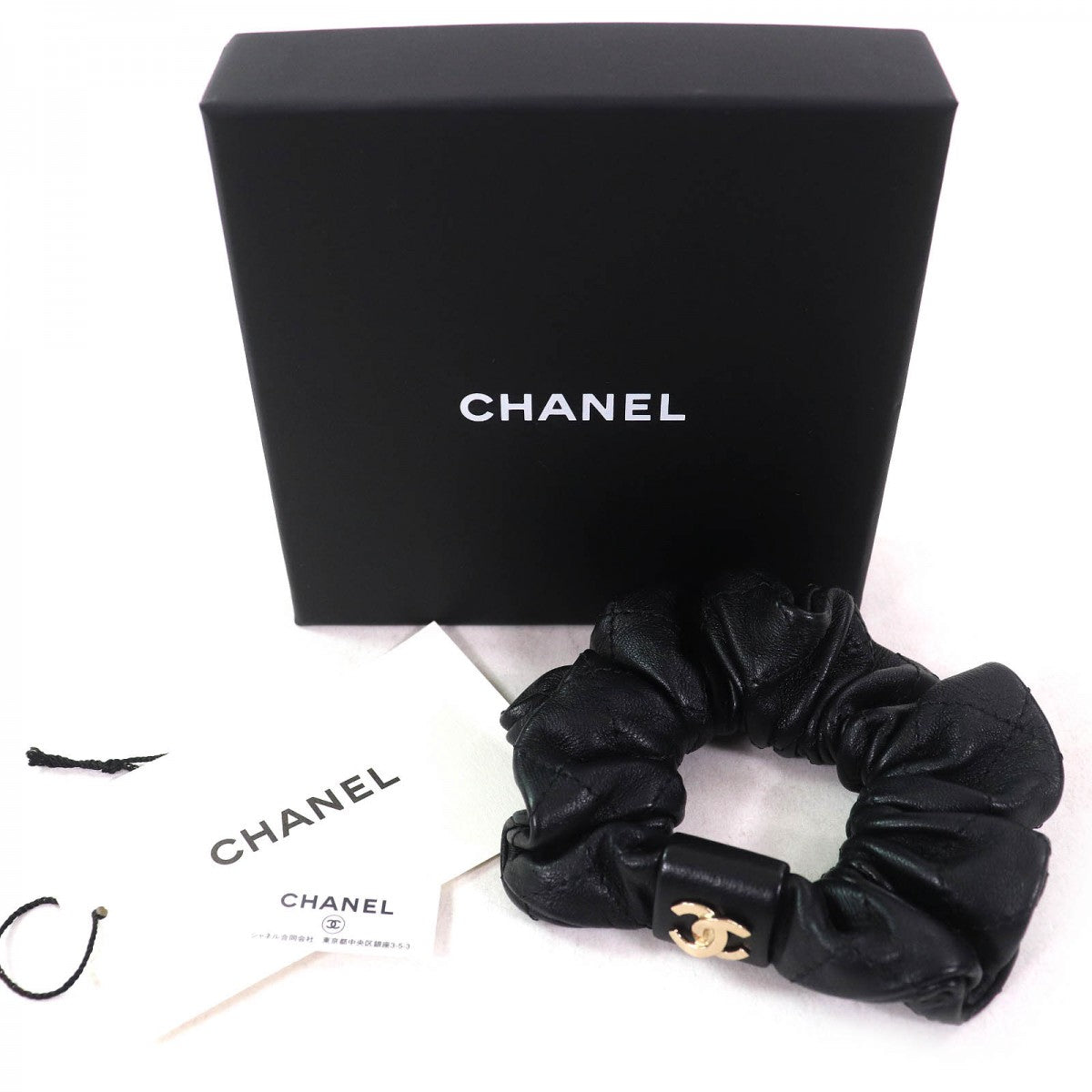 Chanel hair A21K Black Leather Handbag
