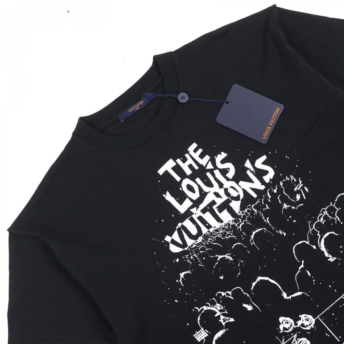 Louis Vuitton Short sleeve T-shirt HOY10W Cotton Black White Apparel