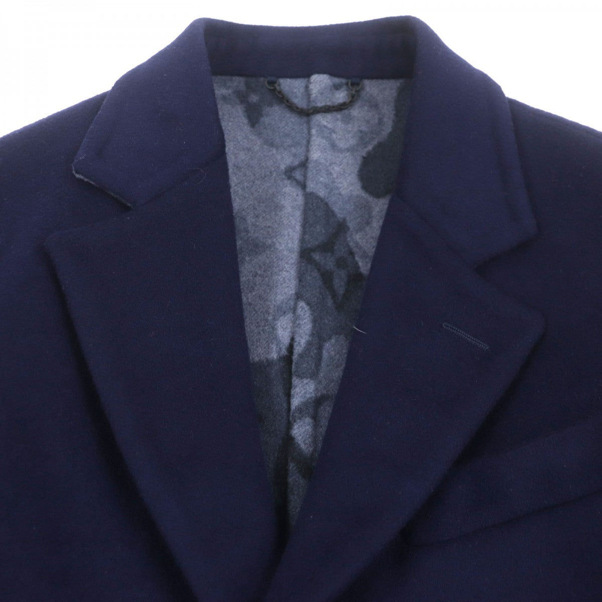 Louis Vuitton tailored jacket cowhide 50 Leather Wool Navy Apparel