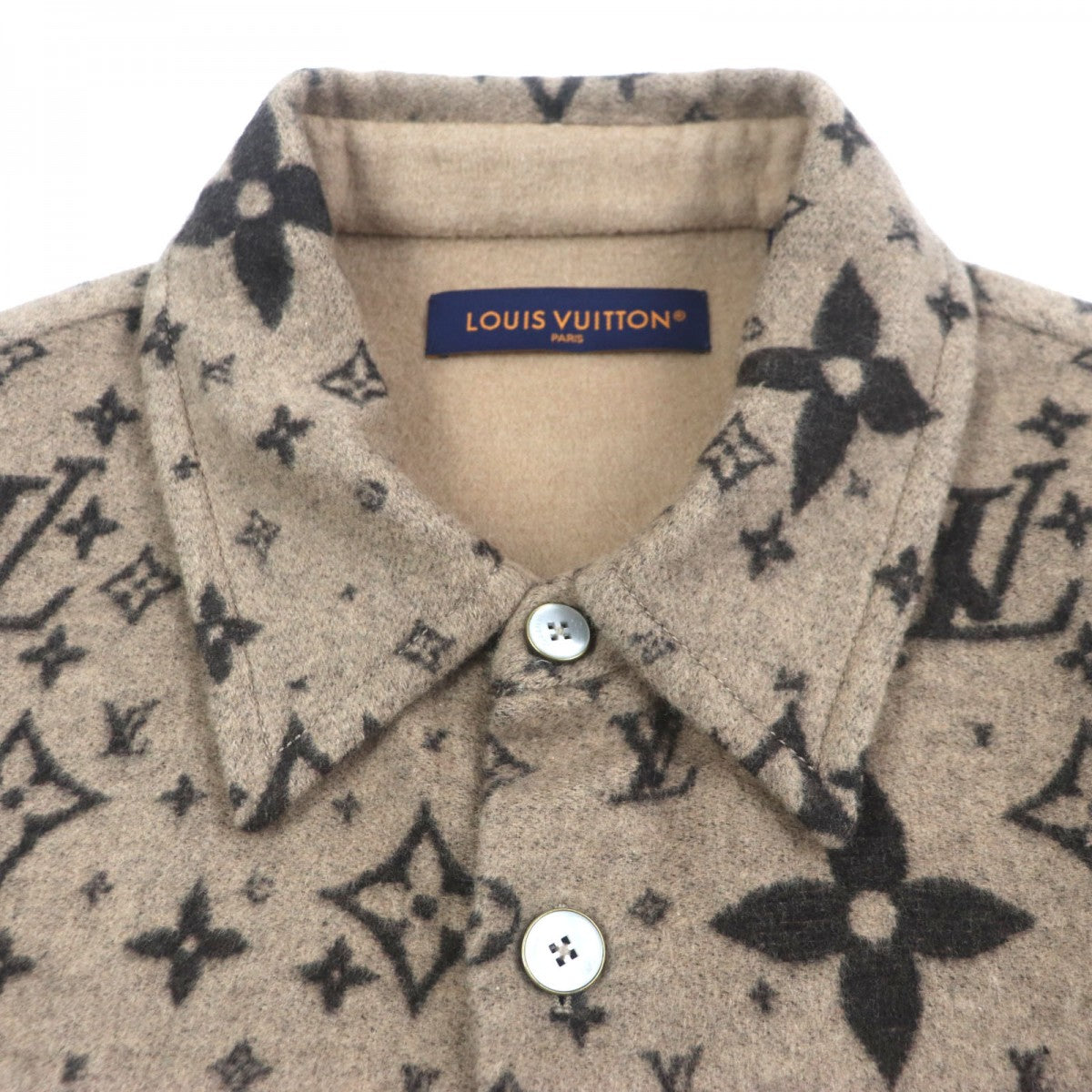 Louis Vuitton Jacket HSB39W Part 100 polyester Wool Cotton Brown Apparel