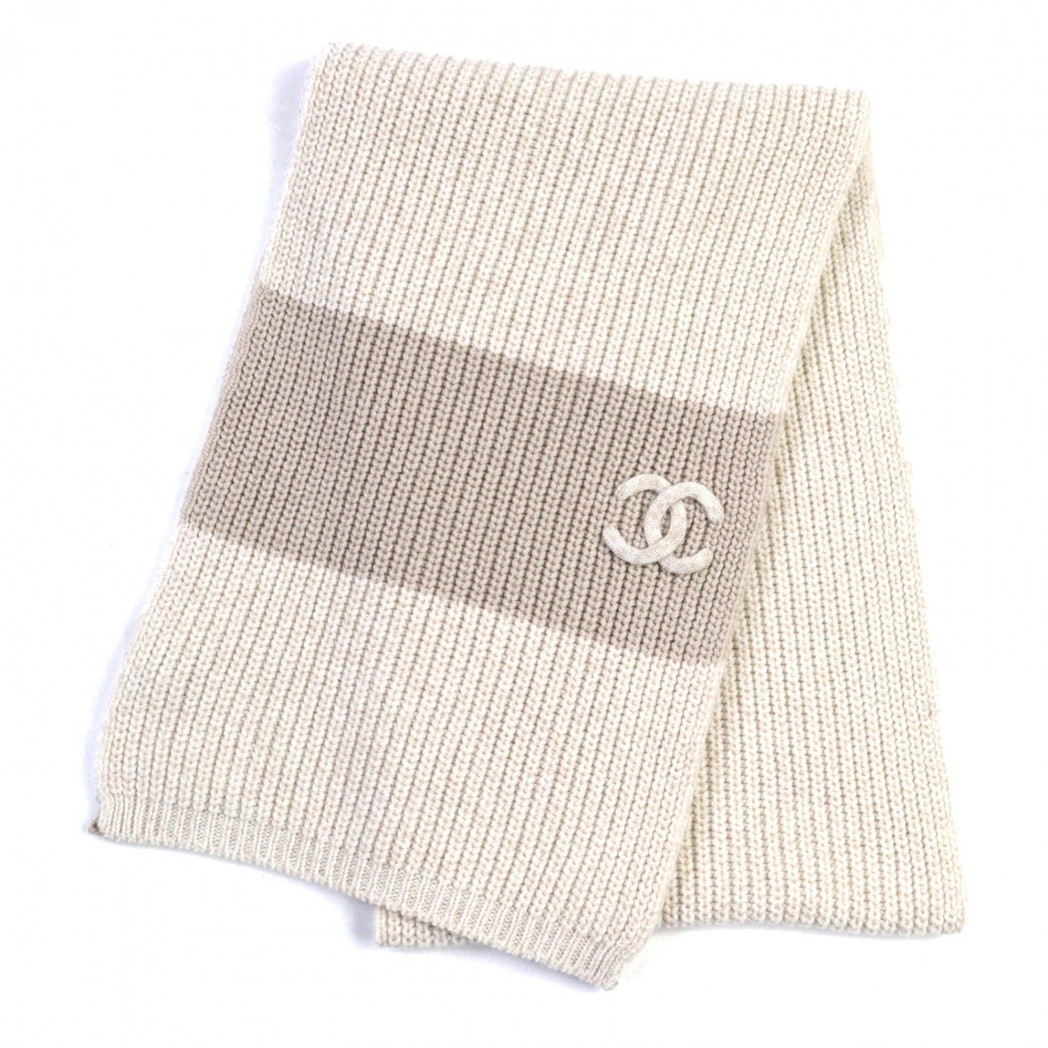 Chanel Scarf 24A cashmere type Beige