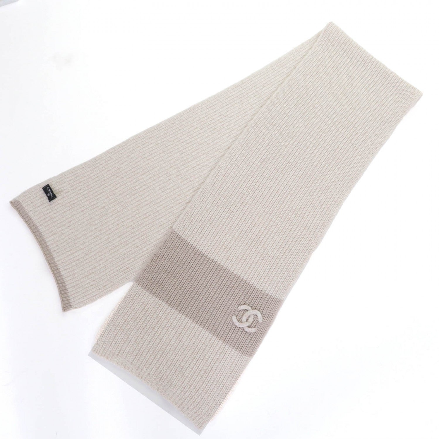 Chanel Scarf 24A cashmere type Beige