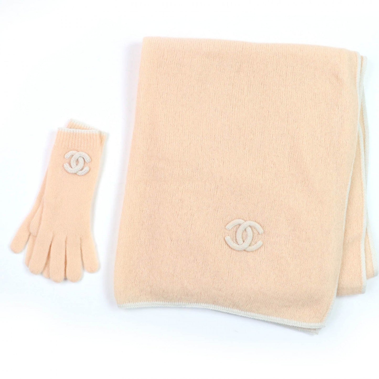Chanel Other accessories cashmere Pink Beige Handbag