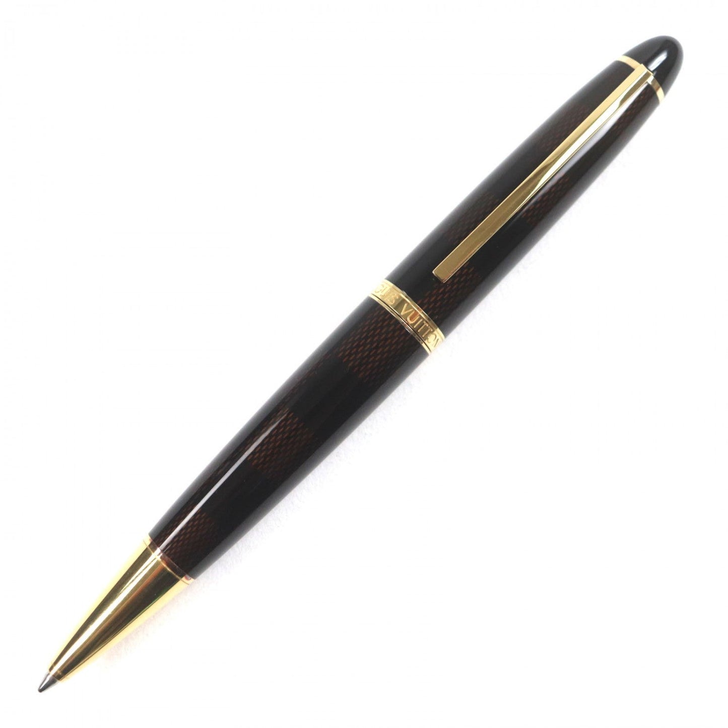 Louis Vuitton Ballpoint pen N79005 palladium Damier Brown Gold Handbag