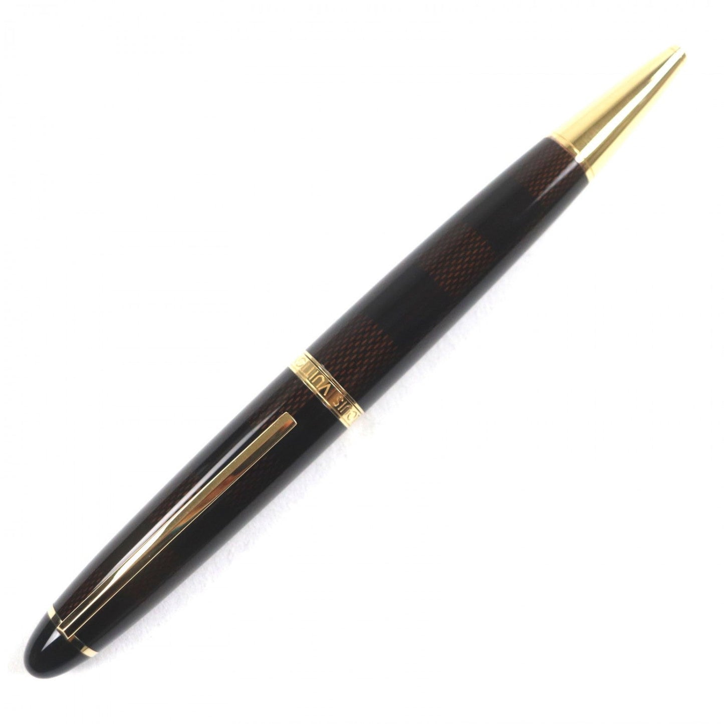 Louis Vuitton Ballpoint pen N79005 palladium Damier Brown Gold Handbag