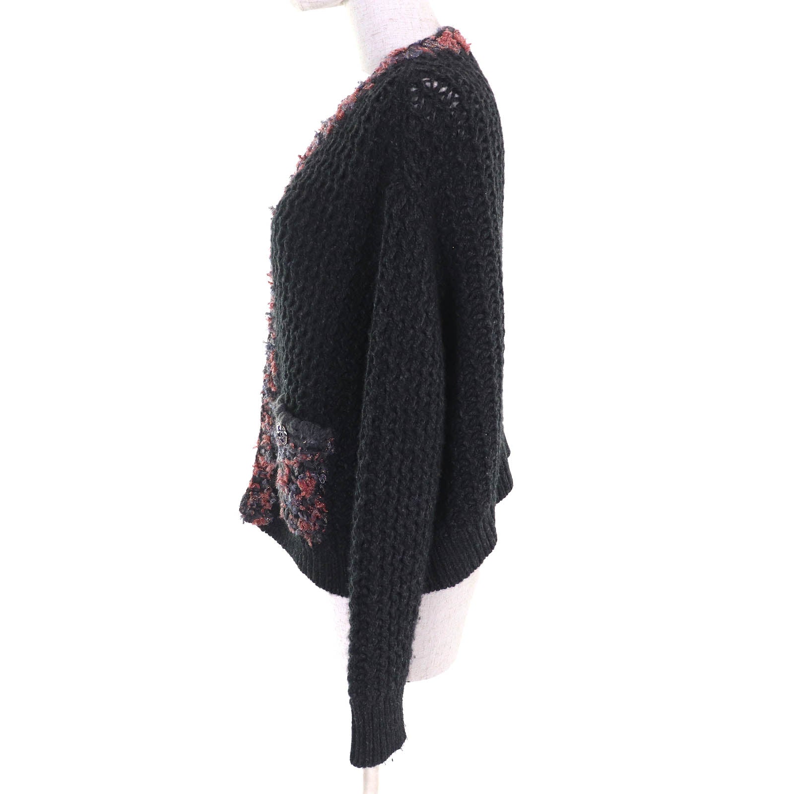 Chanel Coco Mark Jewel Button Cashmere Cardigan Jewelry