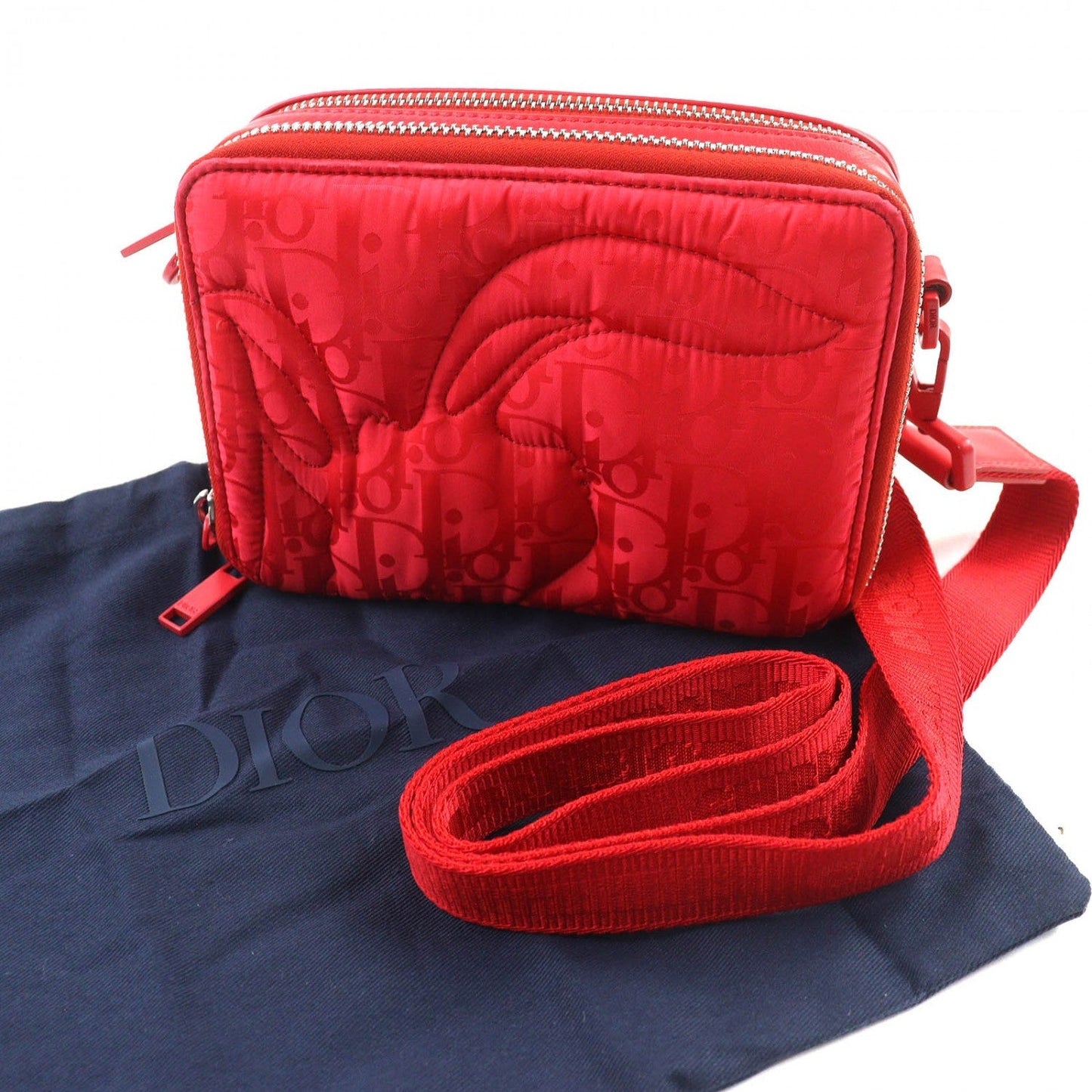 Dior Shoulder Bag Leather Red