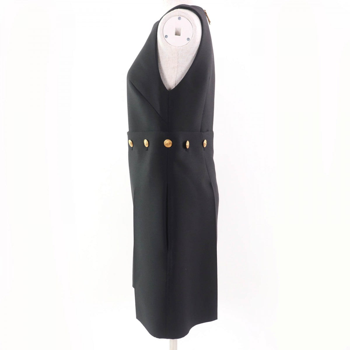 Louis Vuitton Overall Button-waist Mikado playsuit 34 Wool Black Apparel