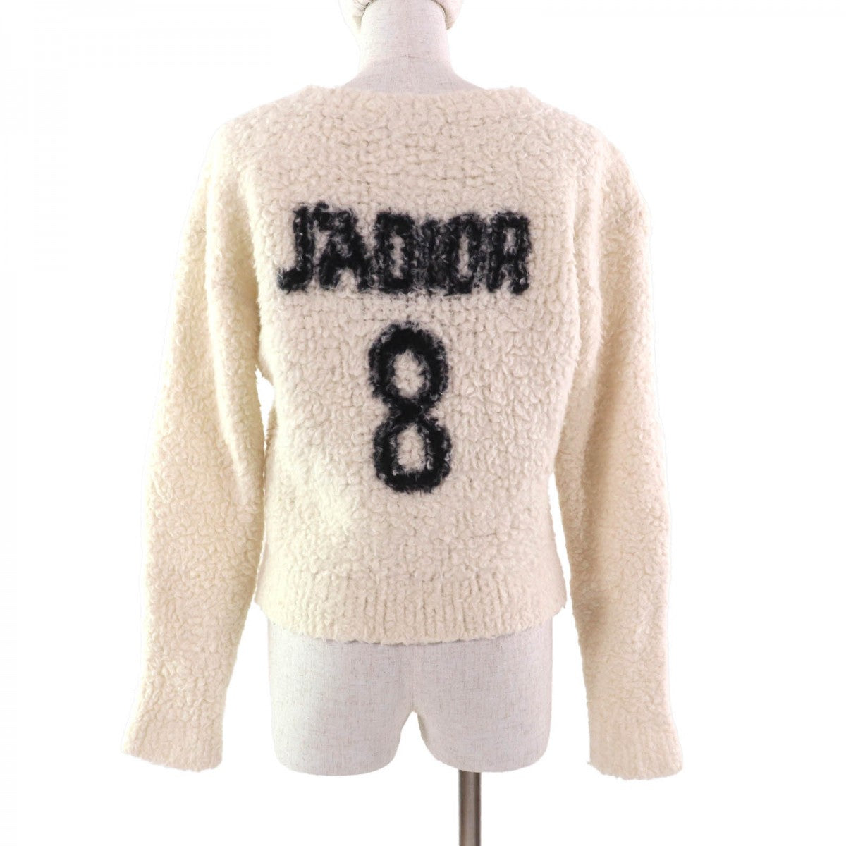 Dior Christian Knit Wool Off Handbag White Travel Bag