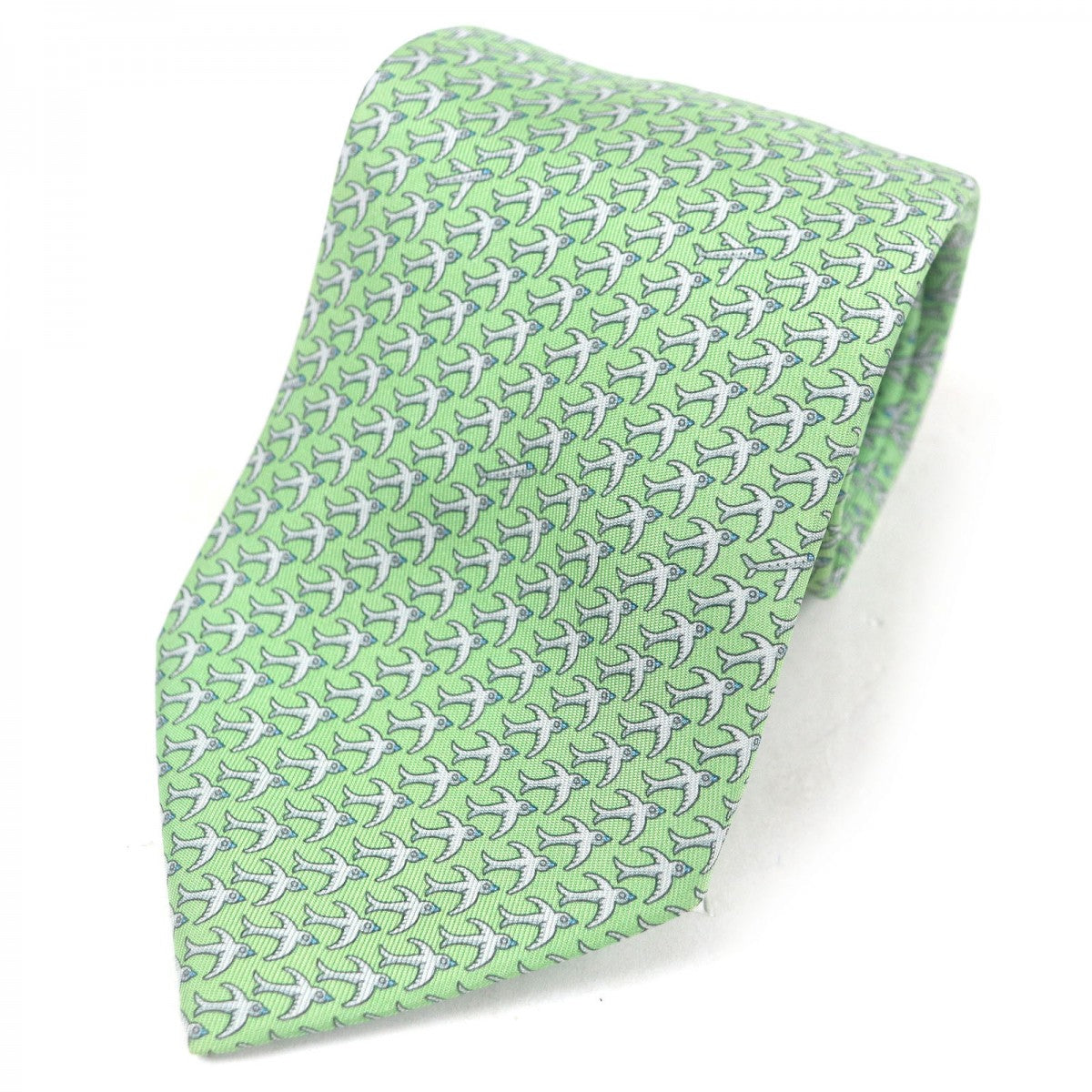Tie Silk Handbag Green Travel Bag