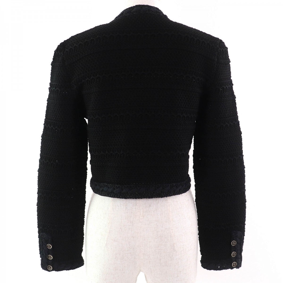 Chanel cardigan 21P cotton 36 Black Handbag
