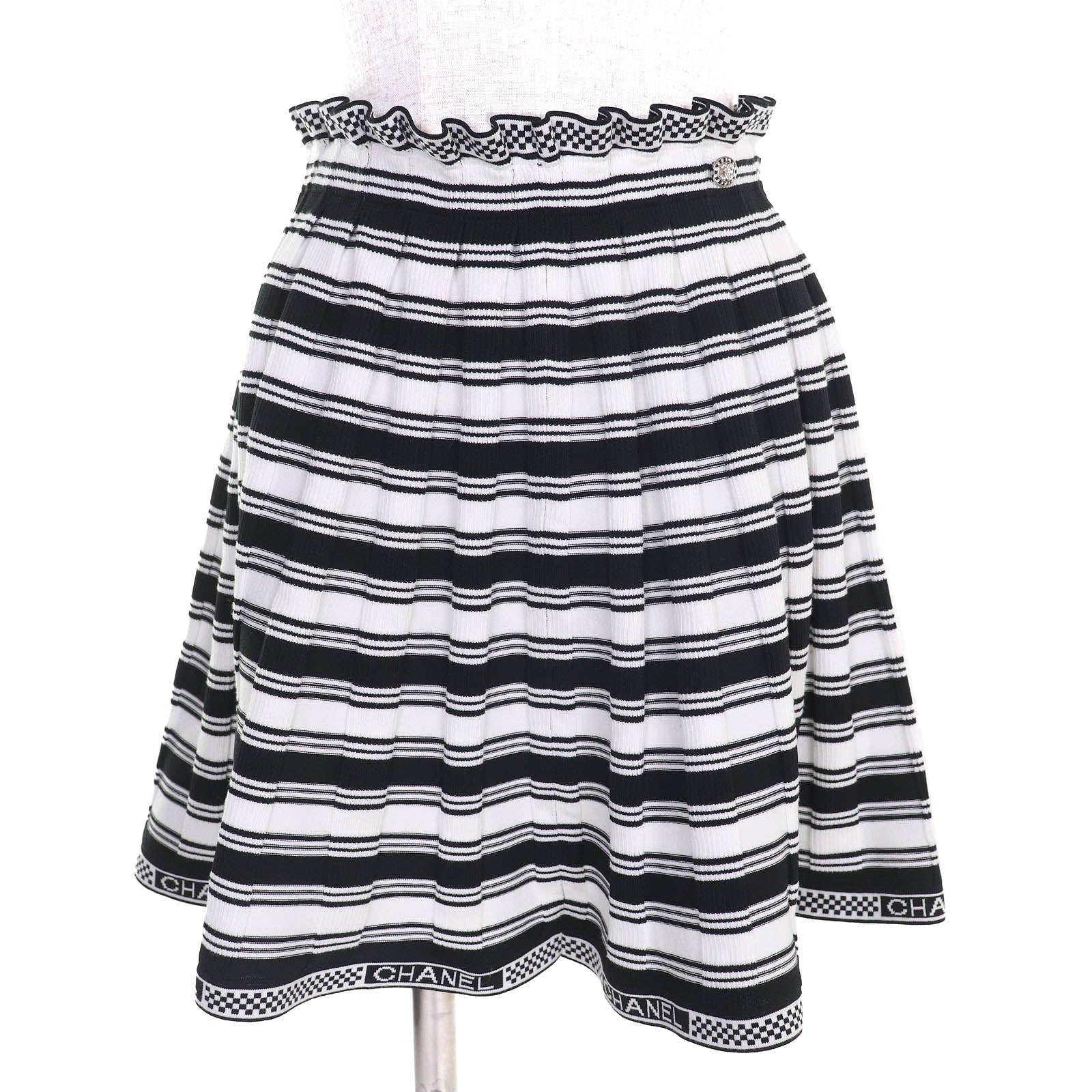 Chanel Coco Mark Parts Logo Multi Border Mini Skirt Handbag