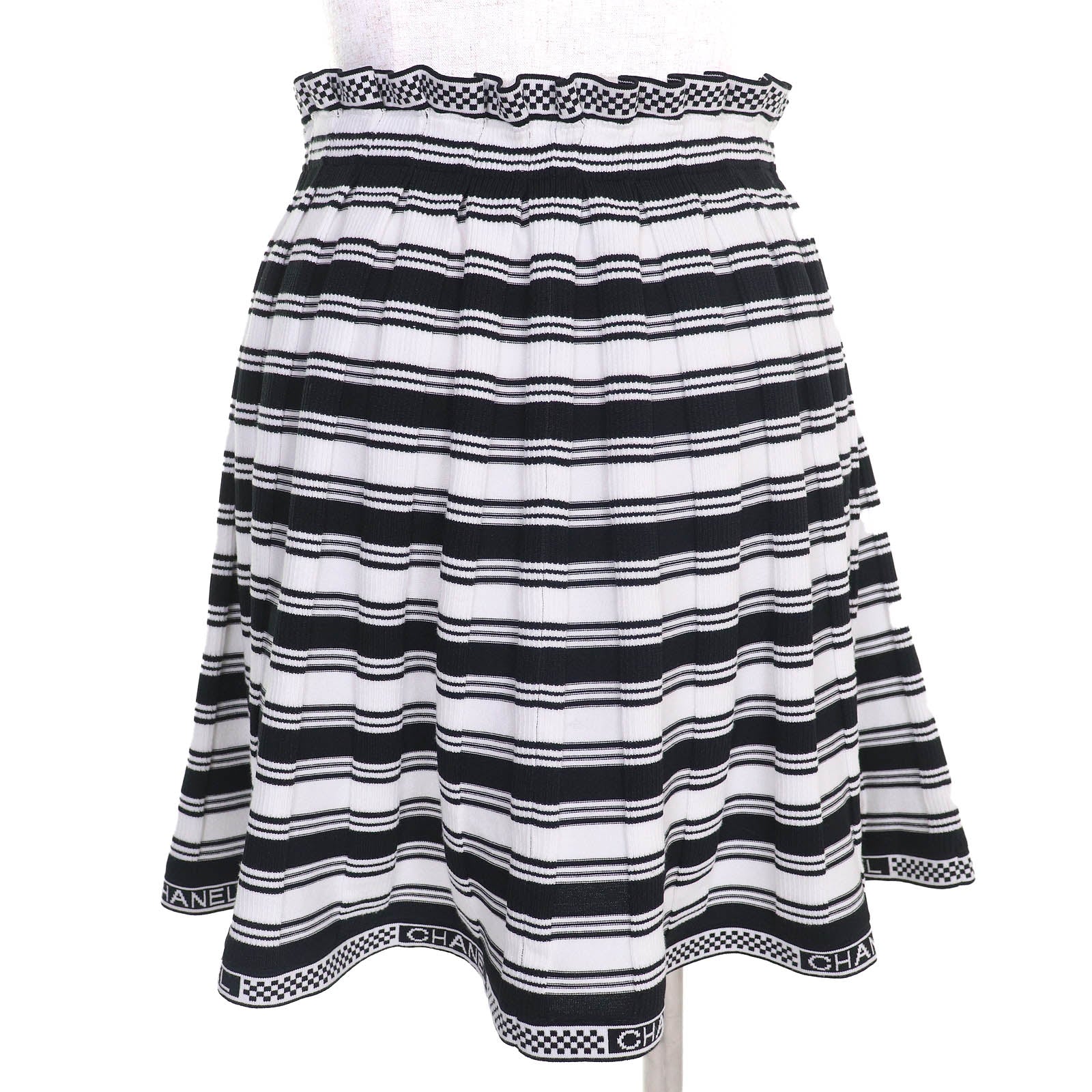 Chanel Coco Mark Parts Logo Multi Border Mini Skirt Handbag