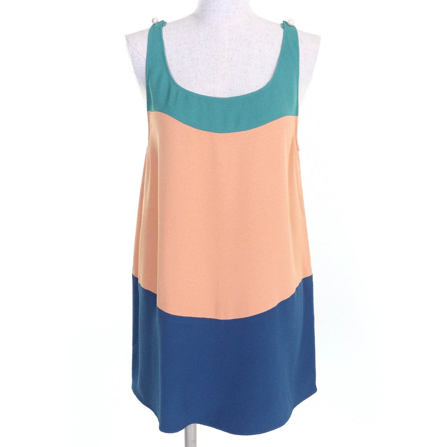 Chanel Tunic Viscose type 38 Blue Green Beige Handbag