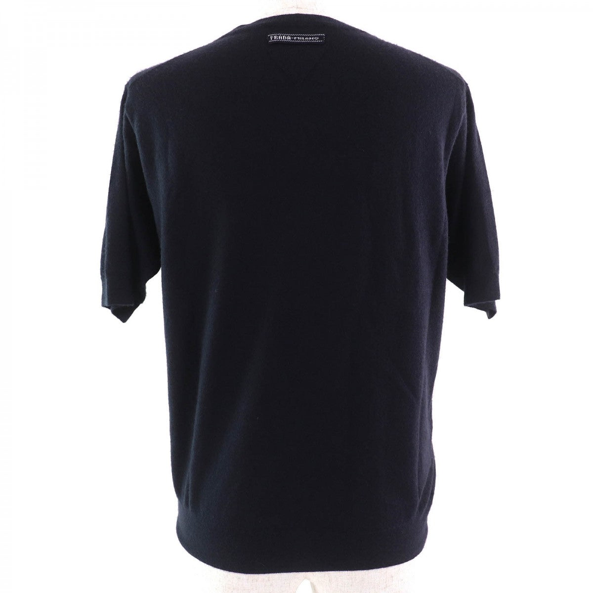 Short Sleeve Knit Cashmere Navy Handbag Travel Bag