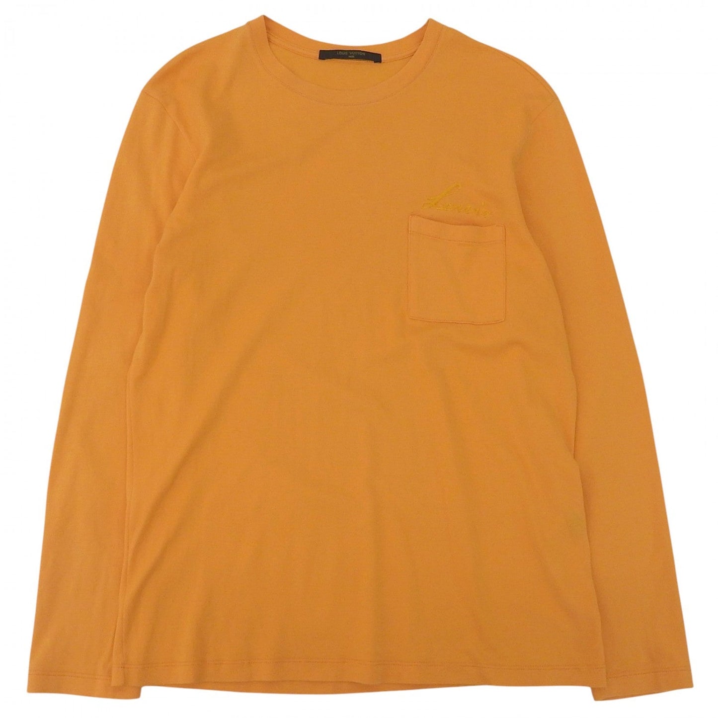 Louis Vuitton Long-sleeved T-shirt S Cotton Orange Apparel