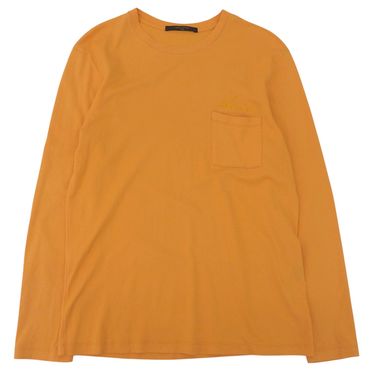 Louis Vuitton Long-sleeved T-shirt S Cotton Orange Apparel