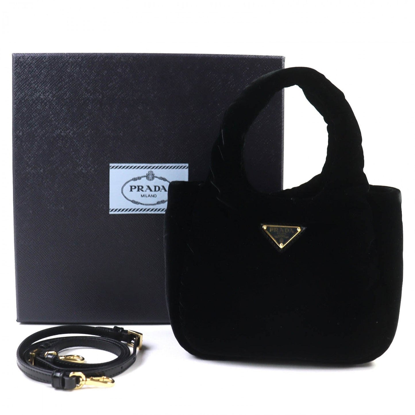Shoulder Bag Velvet Black