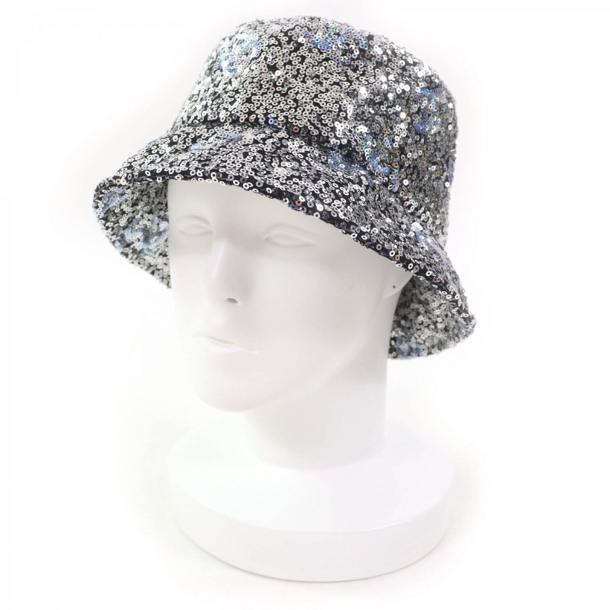 Chanel hat 24C polyester M Silver