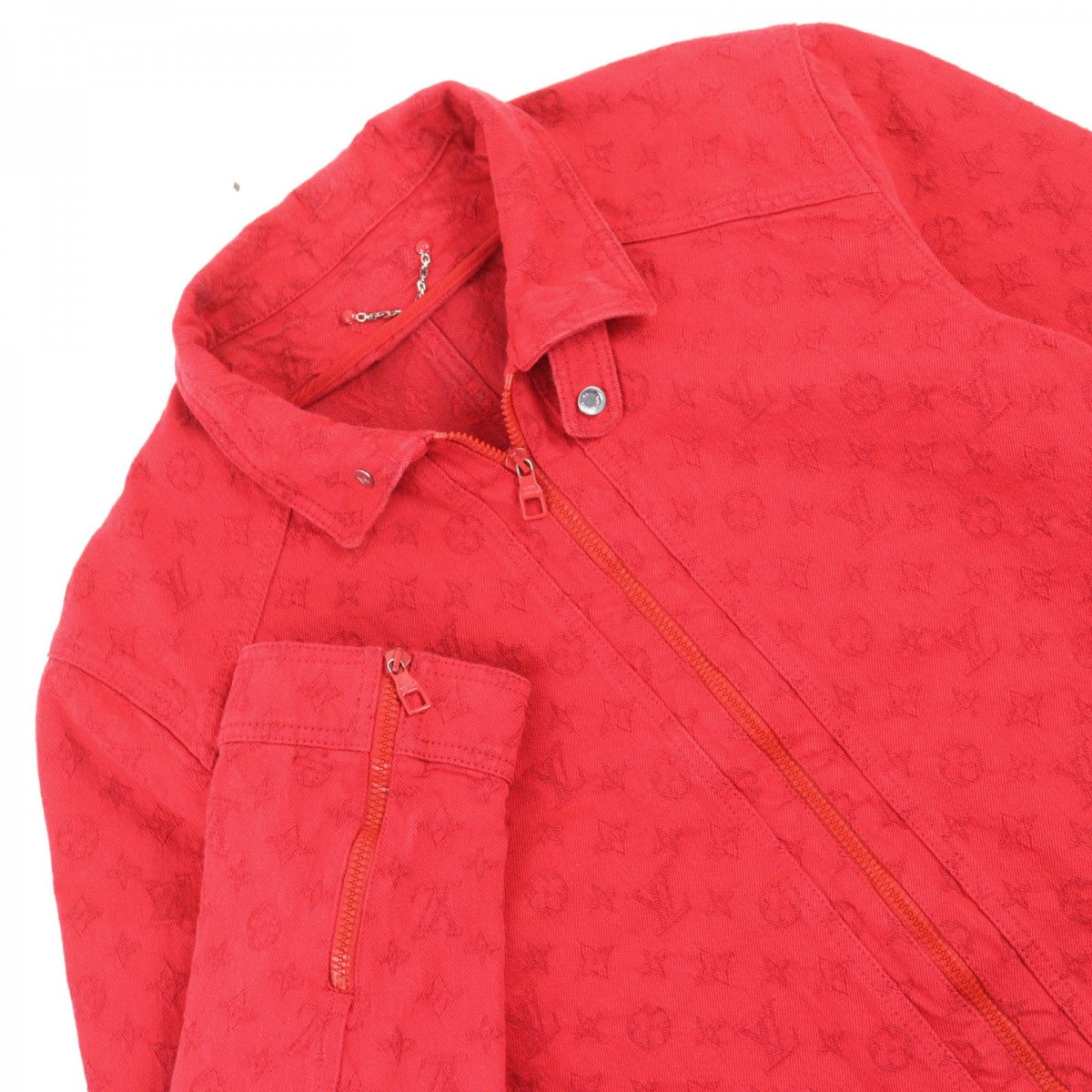 Louis Vuitton Jacket 1A5PDR 52 Denim Cotton Red Apparel