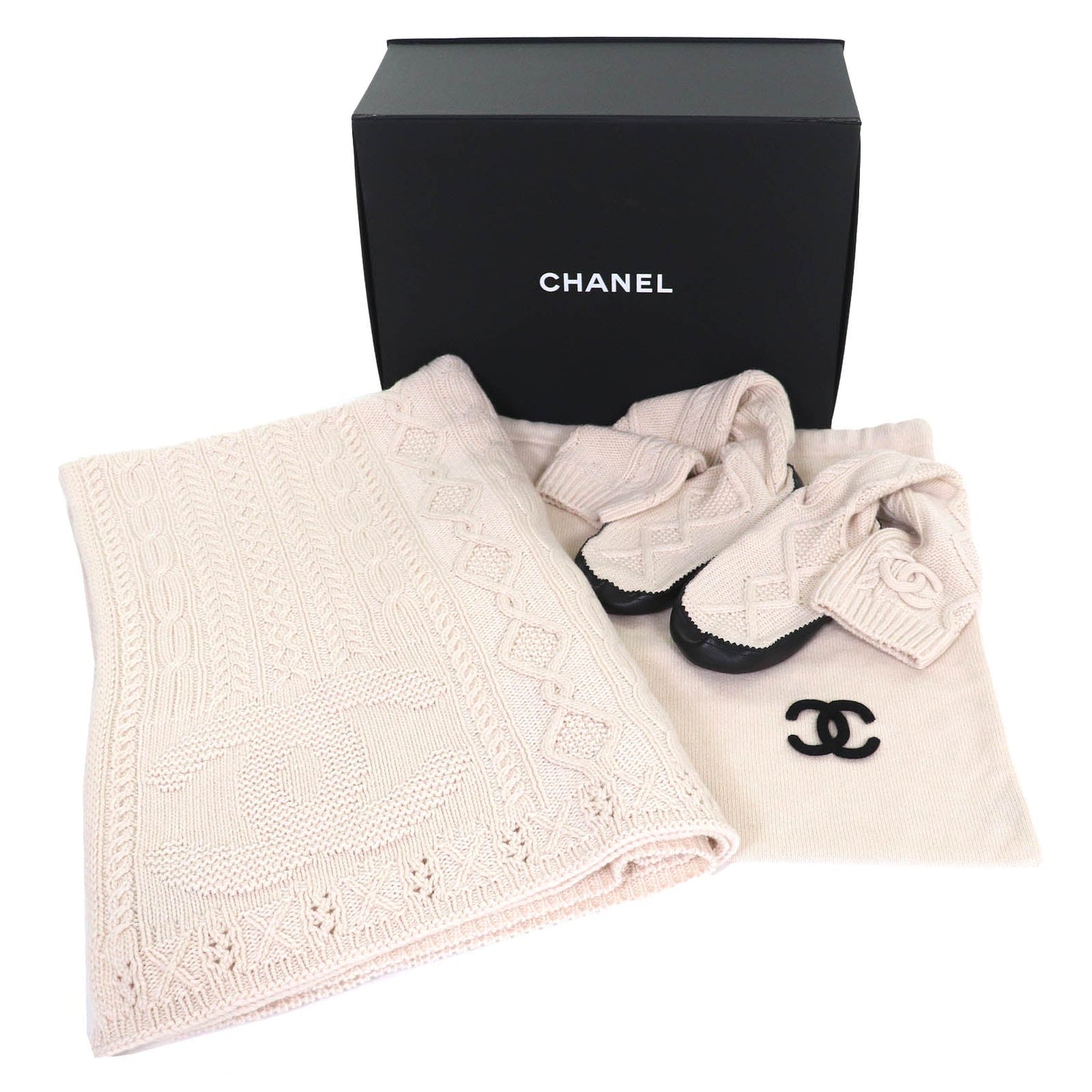 Chanel Coco Mark Cashmere 2-Piece Set Home Goods Bag