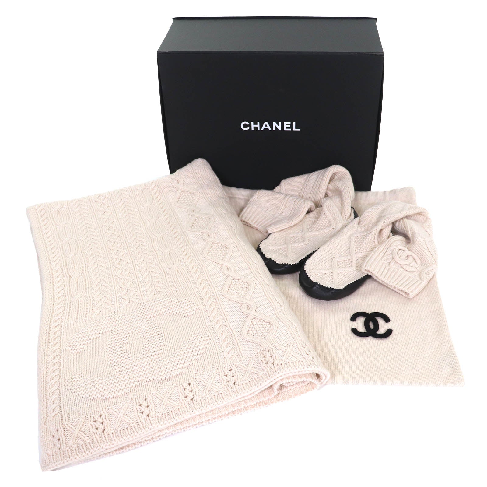 Chanel COCO Mark Cashmere 2-Piece Set Home Goods