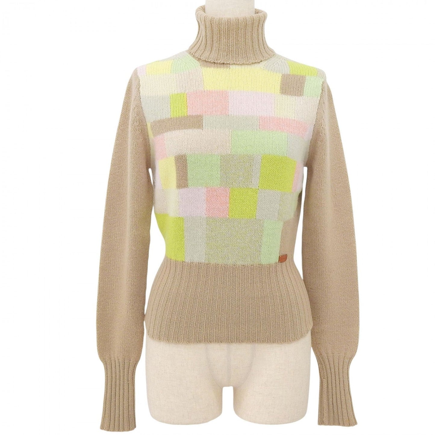 Chanel knit 00A cashmere multi 36 Beige Handbag