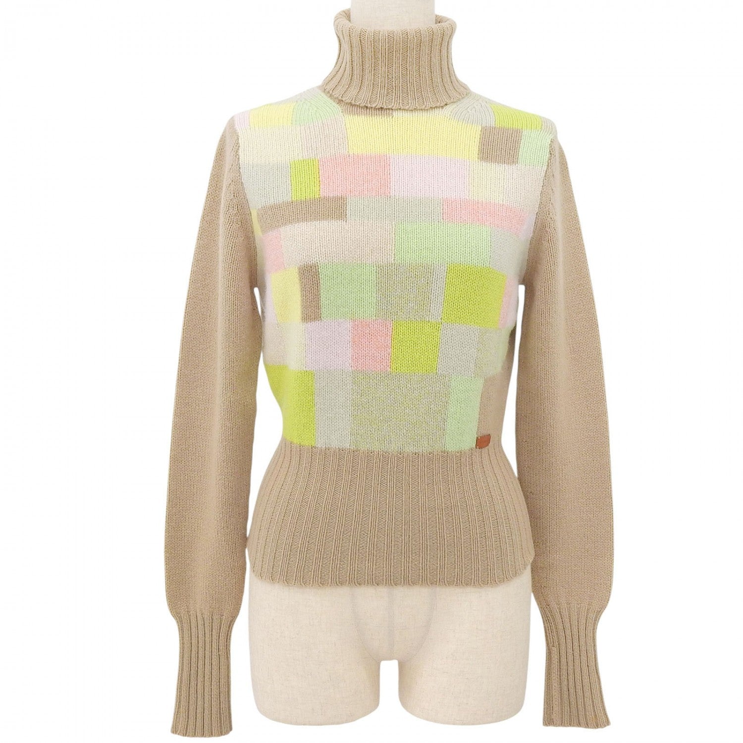 Chanel knit 00A cashmere multi 36 Beige Handbag