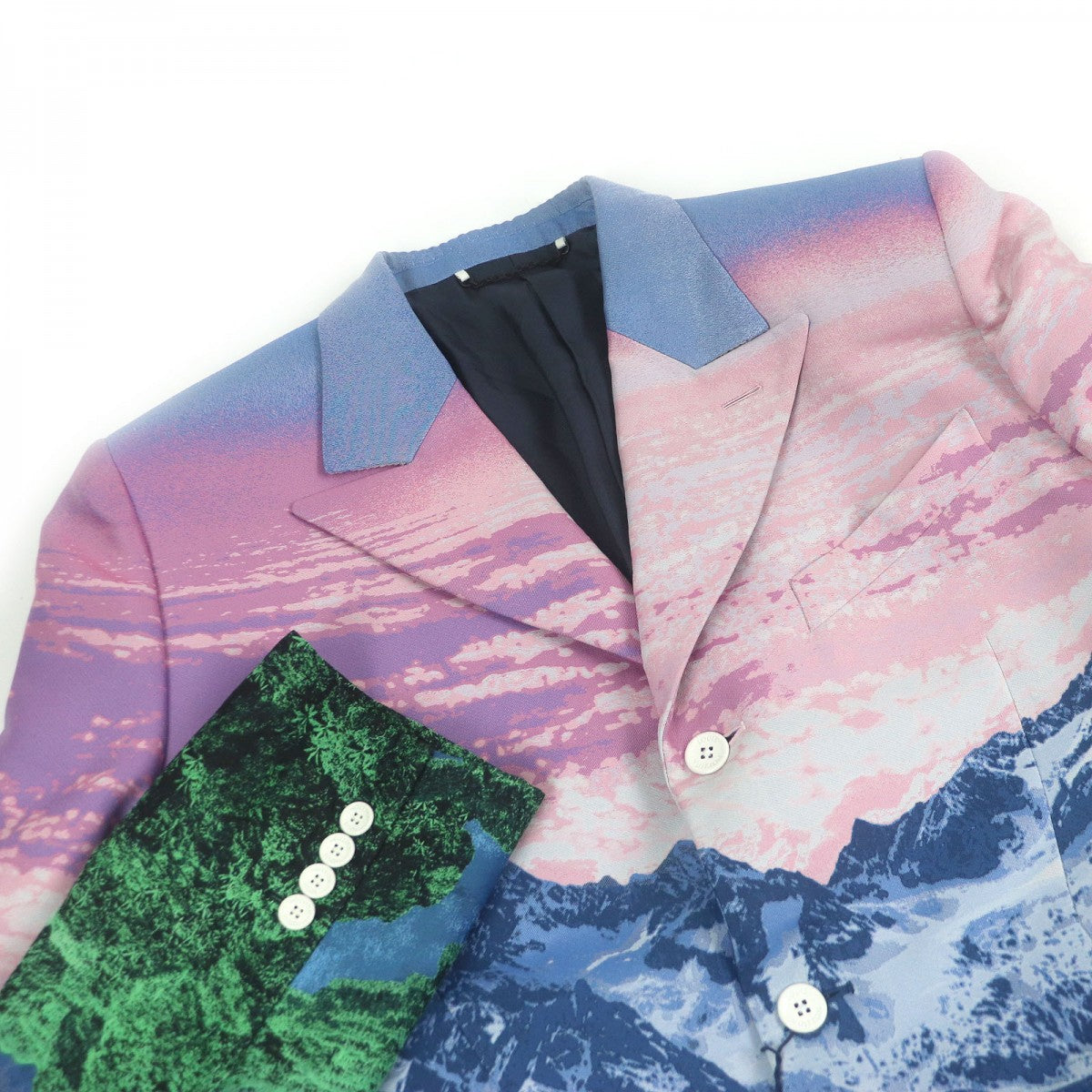Louis Vuitton tailored jacket polyester Landscape 50 Pink Apparel