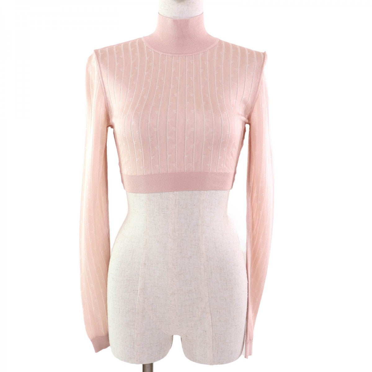 Fendi Knit Rayon Handbag Pink Travel Bag