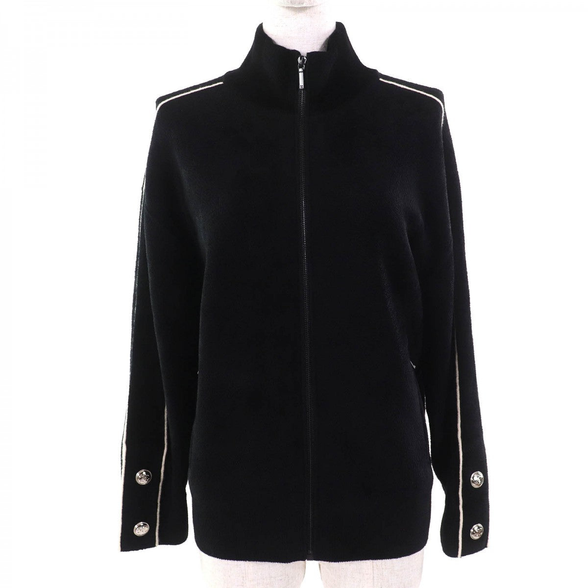 Chanel Blouson cashmere XS Black White Handbag