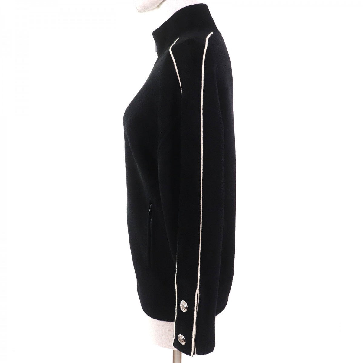 Chanel Blouson cashmere XS Black White Handbag