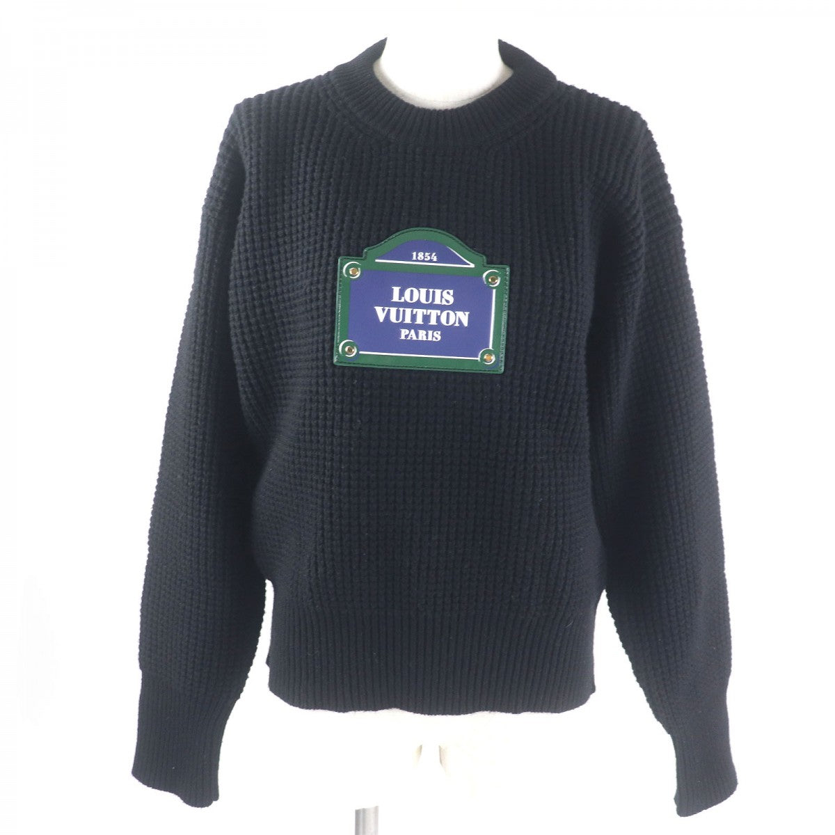 Louis Vuitton knit Street Sign S Wool Black Apparel