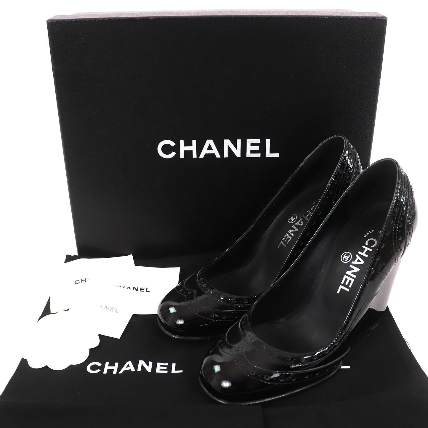 Chanel G31216 Patent Leather Pumps Bag