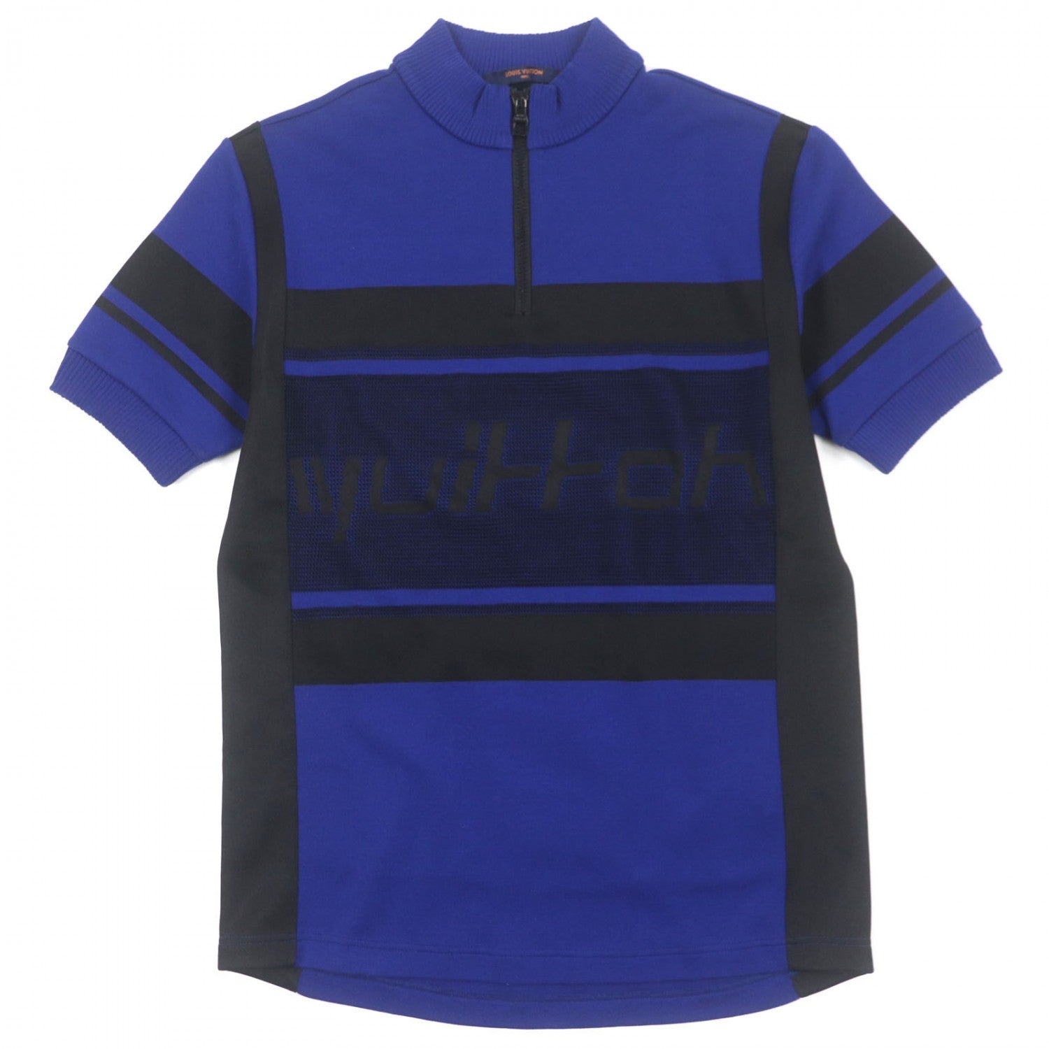 Louis Vuitton Short sleeve knit - Jacquard Cotton Black Blue Handbag
