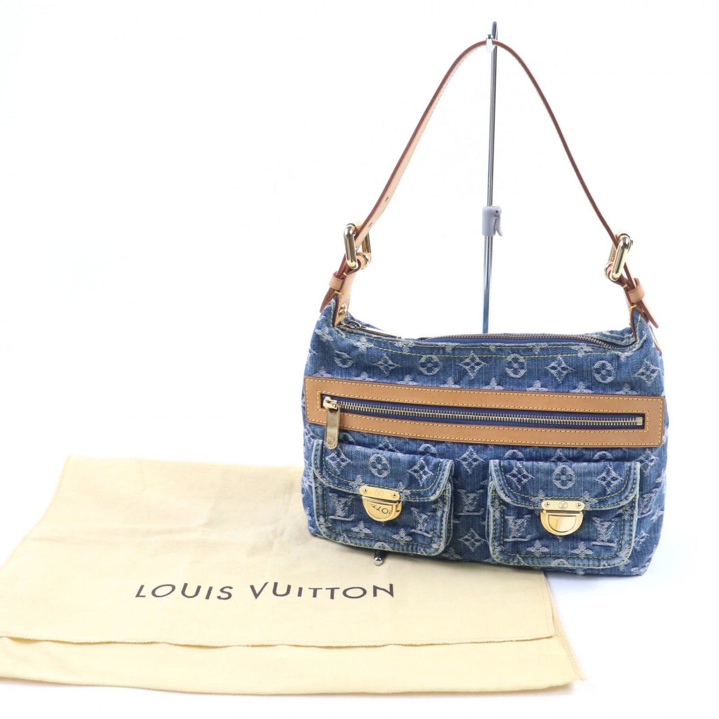 Louis Vuitton M95049 Buggy PM Monogram Denim Blue Handbag