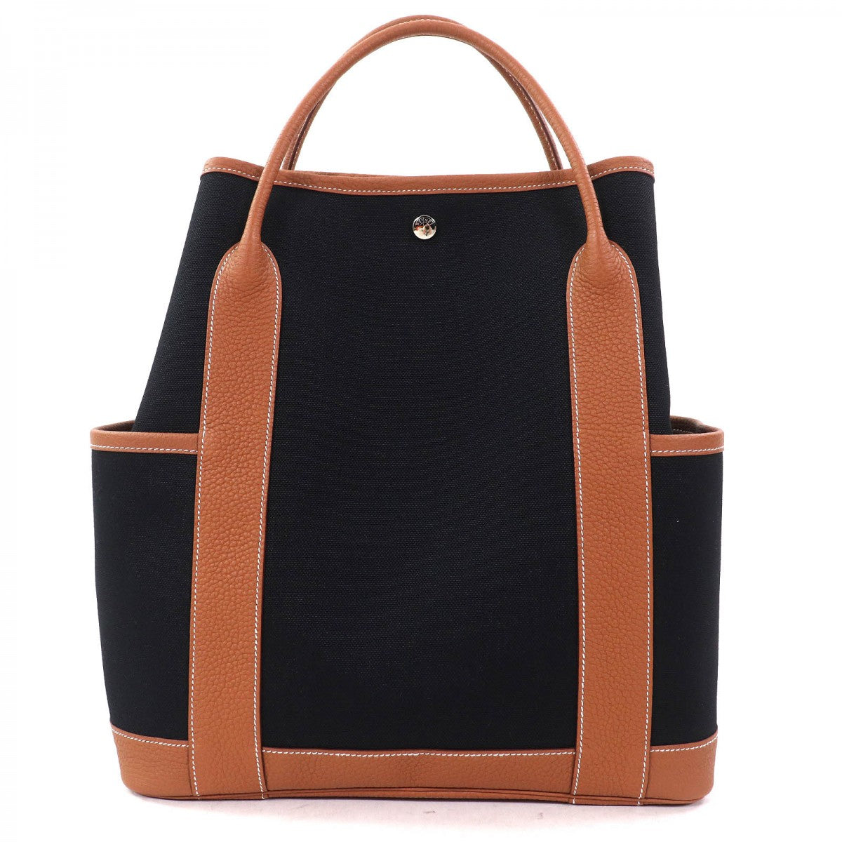 Tote Bag Toile Military Garden Party Pocket Black Gold