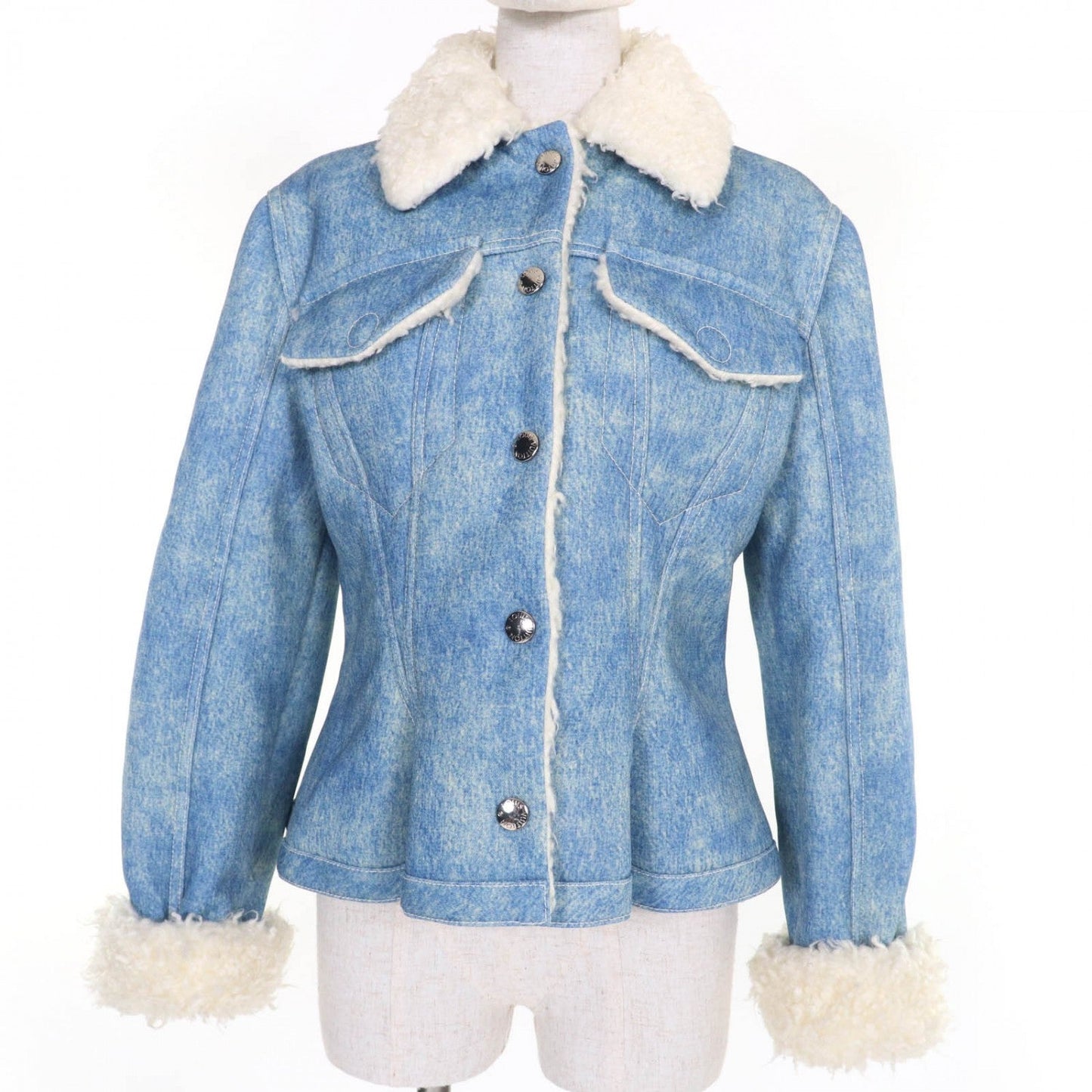 Louis Vuitton Jacket polyester 38 Blue Apparel