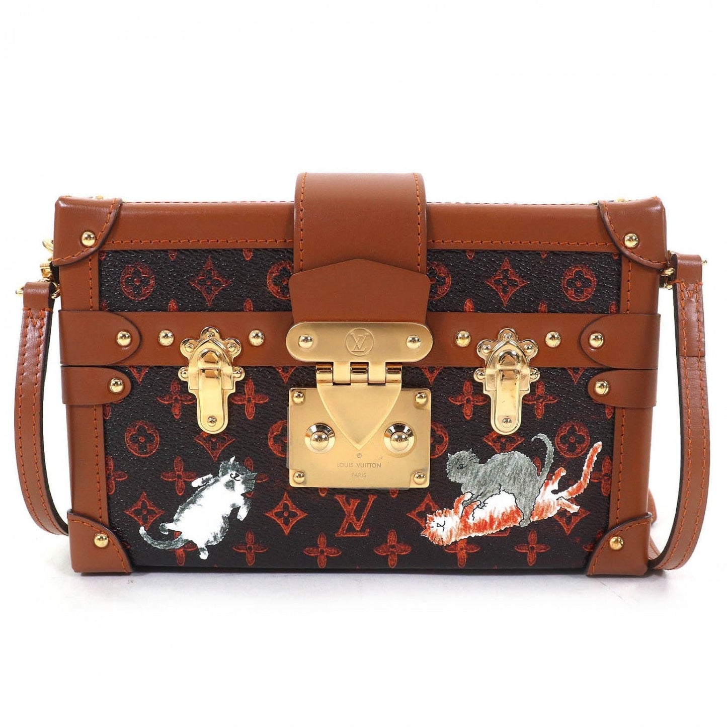 Louis Vuitton M44407 Transformed Petite Malle Transformed Monogram Canvas Brown Shoulder Bag