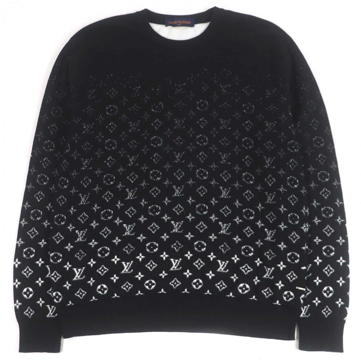 Louis Vuitton sweater gradient L Monogram Cotton Black Apparel