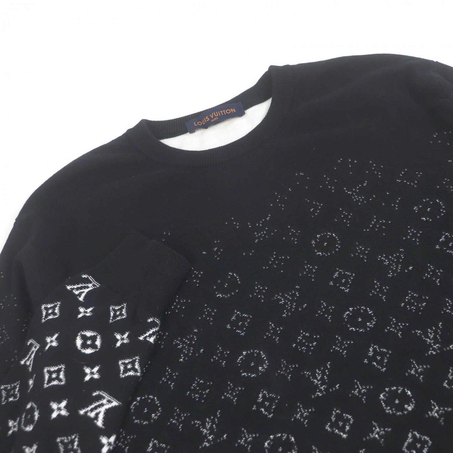 Louis Vuitton sweater gradient L Monogram Cotton Black Apparel