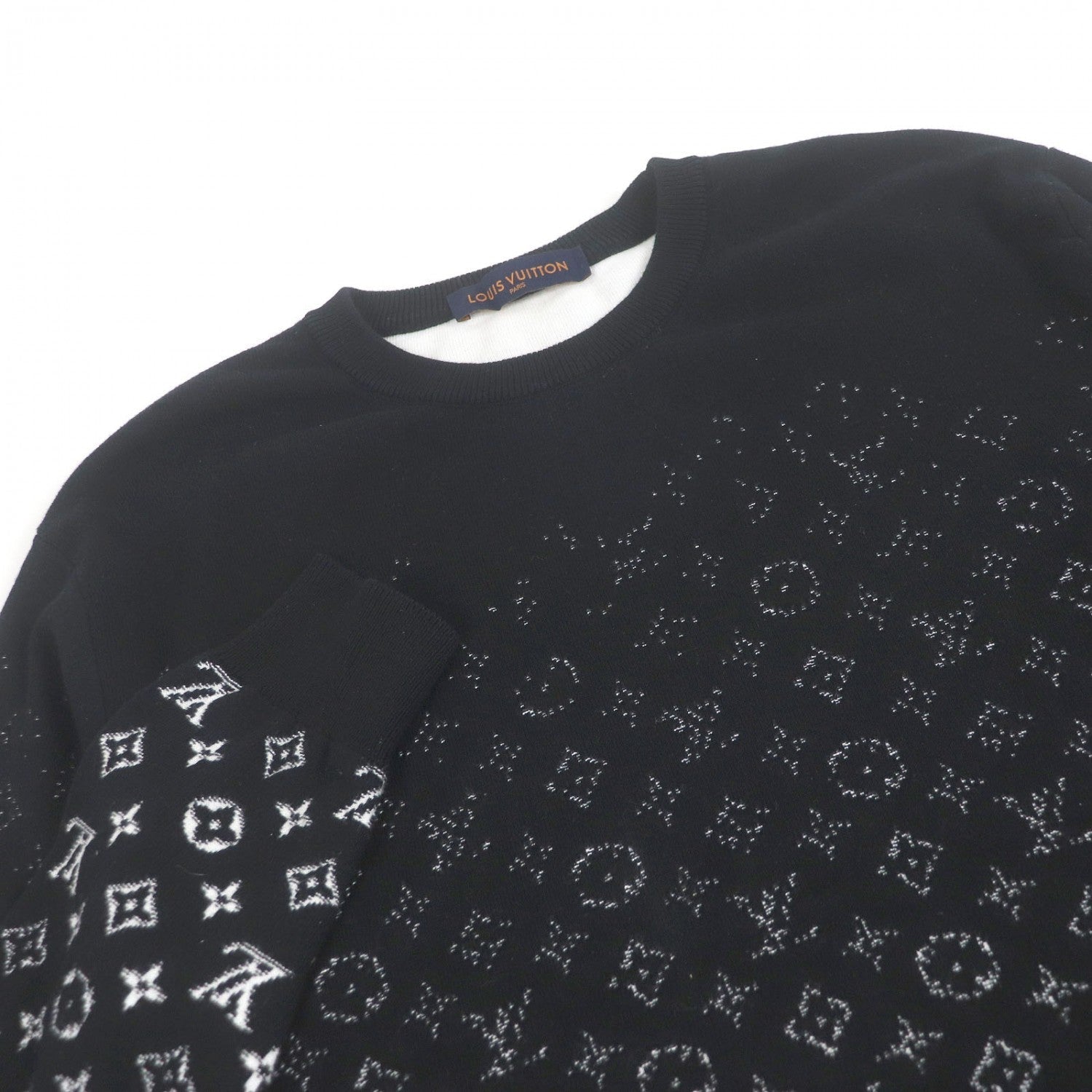 Louis Vuitton sweater gradient L Monogram Cotton Black Apparel