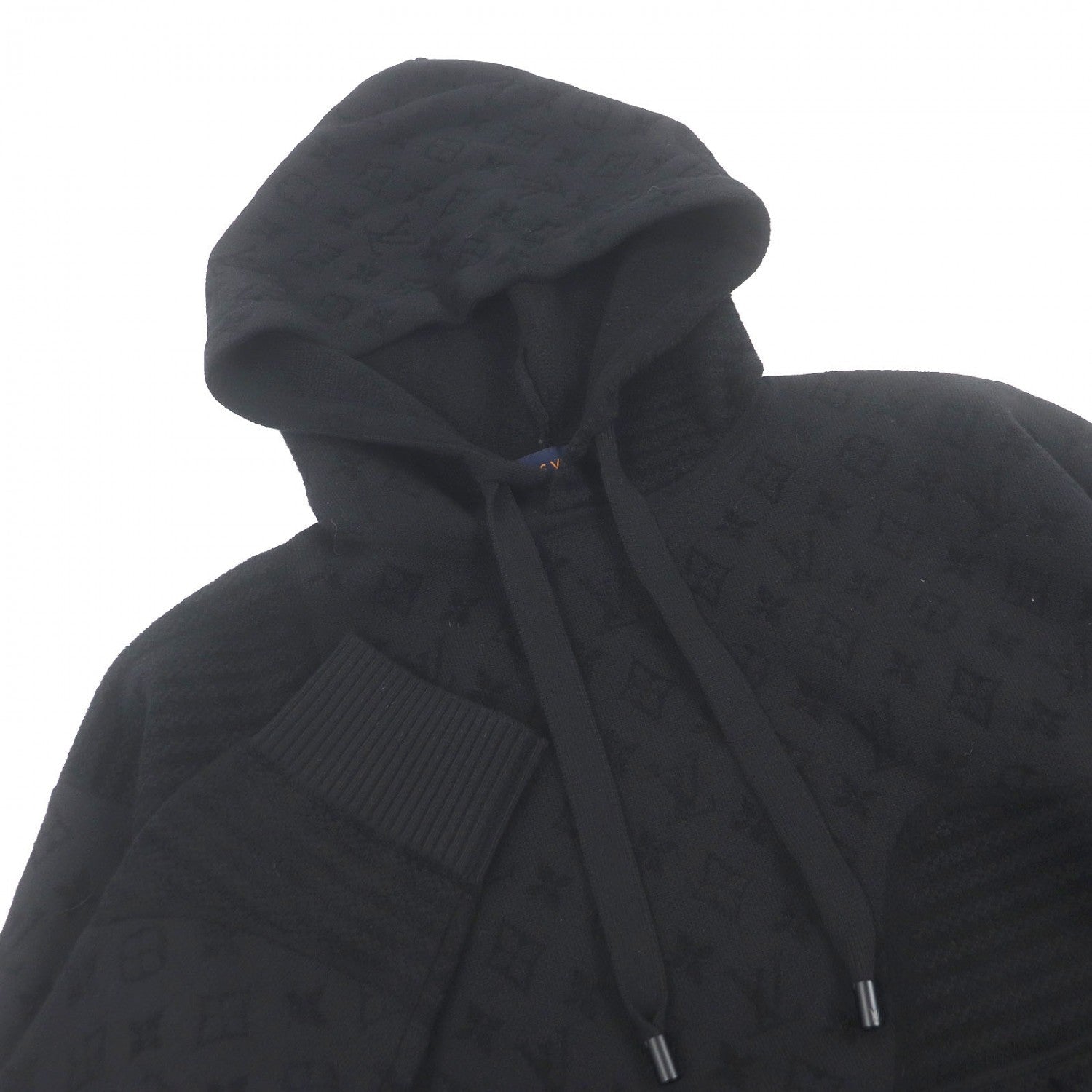 Louis Vuitton Hoodie 1AHCMW Graphic Jacquard Hoodie Wool Black Apparel