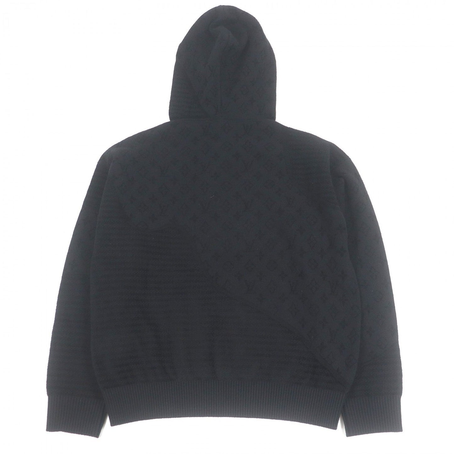Louis Vuitton Hoodie 1AHCMW Graphic Jacquard Hoodie Wool Black Apparel